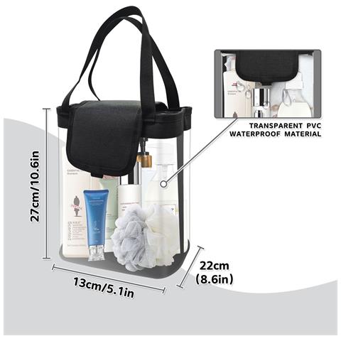 Nuova Borsa Da Toilette Trasparente Da Viaggio Portatile Da Donna - Foto 5
