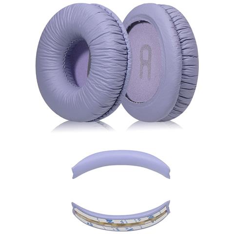 Cuscinetti Auricolari Di Ricambio Viola Compatibili Con Jbl Tune600btnc T660nc T450 T500 T510bt - Massima Comodità - Foto 1