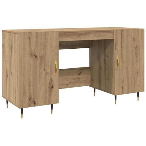 Scrivania rovere artigianale 140 x 50 x 75 cm Legno multistrato - Foto 1