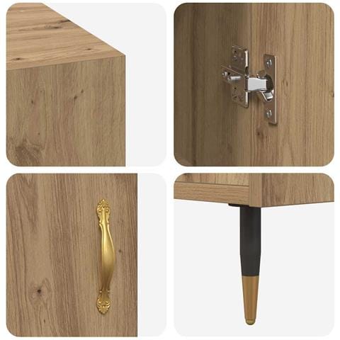 Scrivania rovere artigianale 140 x 50 x 75 cm Legno multistrato - Foto 9