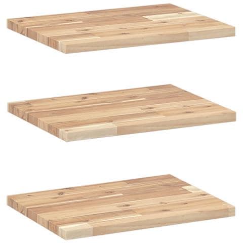 Mensole da Parete 3 pz 60x30x2 cm Legno Acacia Non Trattato - Foto 1