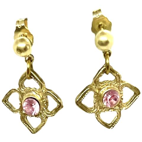 Set Mismy: Girocollo E Orecchini In Cristallo Oro E Rosa. - Foto 6