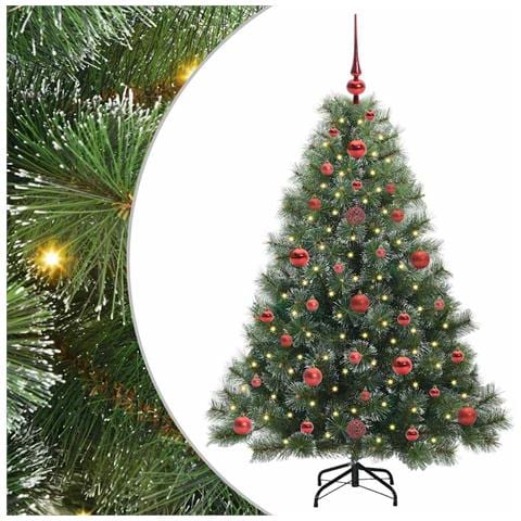 Albero di Natale artificiale con 150 LED Verde 120 cm PE e PVC - Foto 1