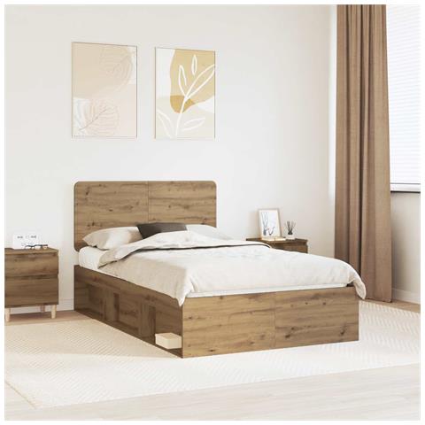 Struttura del letto Rovere Artigianale 120 x 190 cm - Foto 2