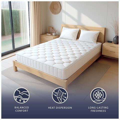 Materasso 90 X 200 A Molle Insacchettate E Memory Foam | Altezza 25 Cm | Ergonomico, Ignifugo, Anallergico | Dotato Di Dispositivo Medico Classe 1 | Prodotto In Italia - Foto 8