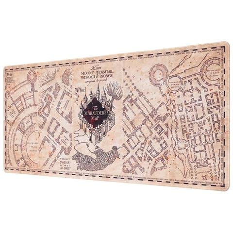 Tappetino Per Mouse Xxl Da Gaming Antiscivolo Con Motivo Mappa Del Malandrino, Marrone / Beige - Foto 1