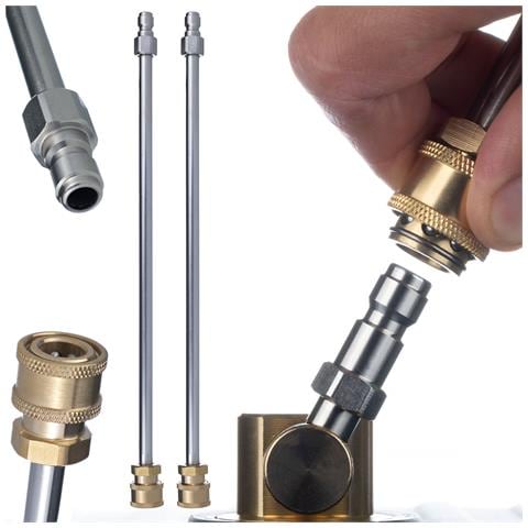 Spazzola Professionale T-racer 14"" - Acciaio Inox, 275 Bar | Attacco Rapido 1/4"" | Pulizia Superfici Orizzontali E Verticali - Foto 2