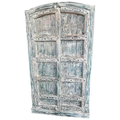 Cestello In Legno Fatto A Mano Blu 107x42x192h - Foto 1