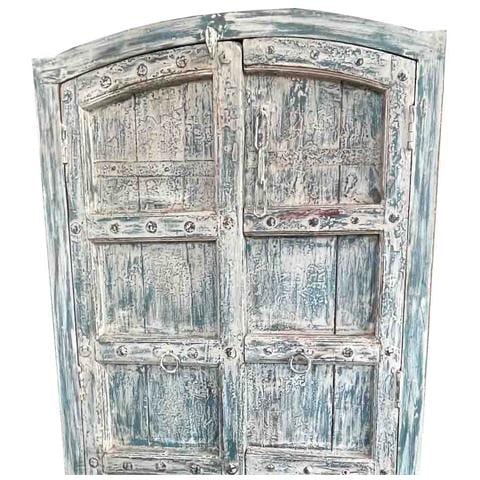 Cestello In Legno Fatto A Mano Blu 107x42x192h - Foto 2