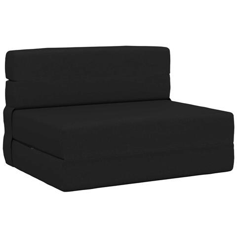 Divano Letto Pieghevole Nero 70 x 72 x 60 cm Tessuto - Foto 1