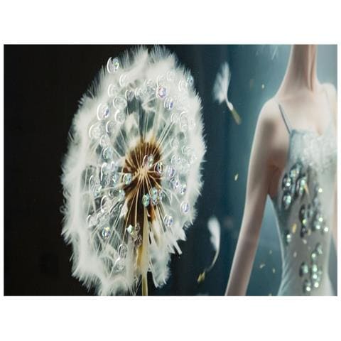Dipinto Su Tela Dancing A Ballerina Con Tarassachi, 72x102 Cm - Foto 2