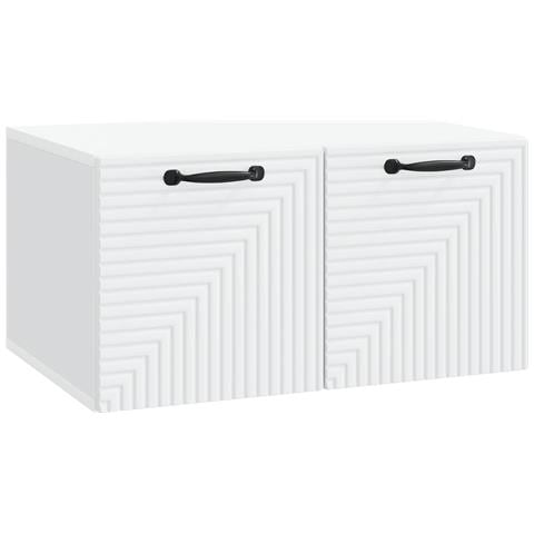 Mobile Porta TV da Muro Bianco 59,5 x 41 x 30 cm - Foto 1