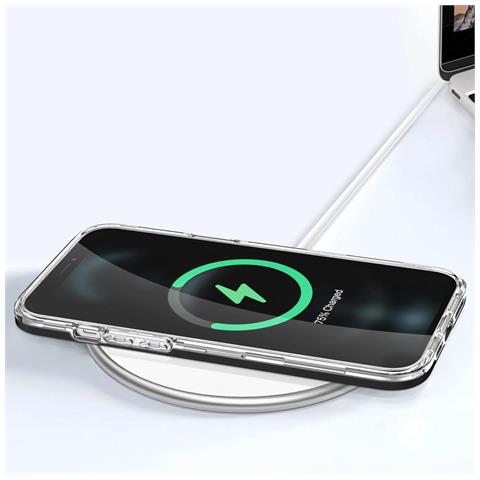 Custodia Trasparente 3in1 Per Iphone 12 Pro, Cornice, Cover In Gel, Nera - Foto 2