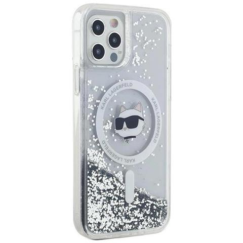 Custodia Magsafe Karl Lagerfeld Liquid Glitter Choupette Per Iphone 12 / 12 Pro - Trasparente - Foto 1