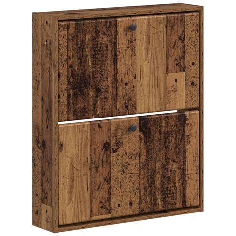 Mobiletto per Scarpe da Muro BREDA 71 x 17 x 86 cm Legno antico - Foto 1