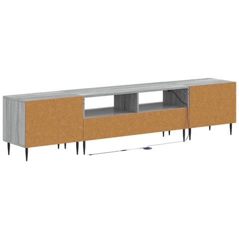 Mobile TV LED a 3 pezzi Sonoma grigio Legno ingegnerizzato - Foto 2