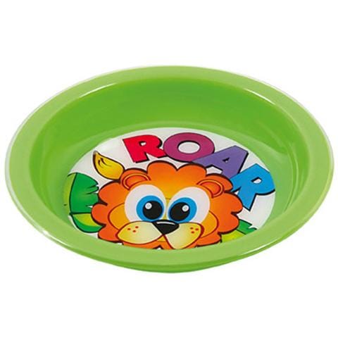 Piatto piano in plastica per bambino colori e fantasie assortite - Foto 1