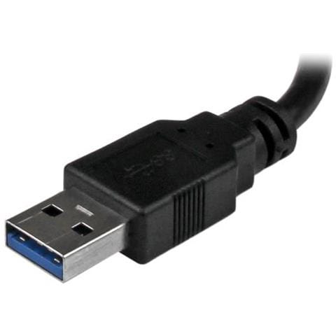 Adattatore USB 3.0 a Ethernet Gigabit con Hub USB a 2 porte incorporato - Foto 2