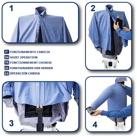 Stira Asciuga Camicie Polo Felpe In Automatico Stirasciugatore Sa11 Manichino Professionale Ad Aria Calda - Foto 2