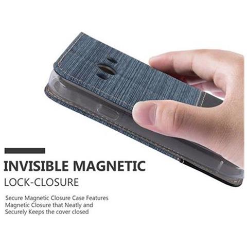 Custodia Compatibile Con Samsung Galaxy Xcover 3 In Blu Scuro Nero - Coperchio Protettiva Con Chiusura Magnetica, Funzione Stand E Tasca Per Le Carte - Foto 9