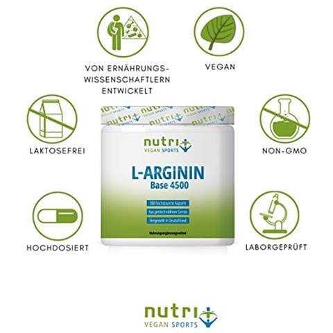 Nutri + Vegan L-arginina Base, Capsule, 360 Capsule - Foto 3