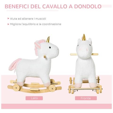 Cavallo A Dondolo - Bianco - Foto 6