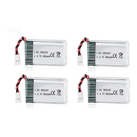 4 Pezzi Batteria Lipo Ricaricabile (3.7v, 850 Mah Lipo) Per Rc Droni Quadricotteri Syma X5sc X5sw + Caricatore - Foto 3