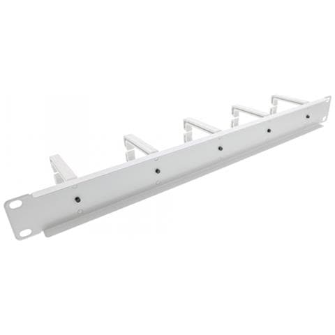 19" Pannello di gestione dei cavi, 5 appendini plastica, RAL7035, grigio - Foto 2