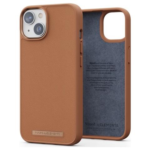 Cover Per Iphone 14 In Vera Pelle, Marrone Chiaro - Foto 2