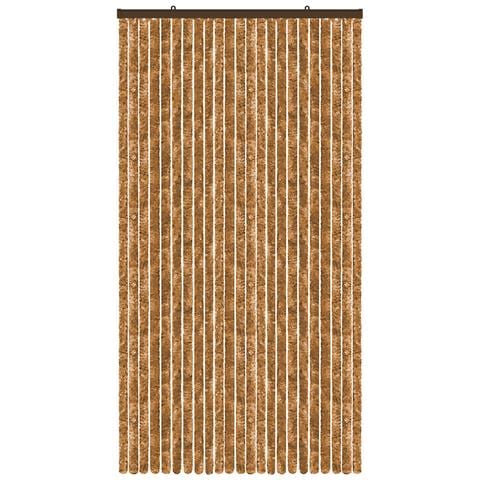 Tenda Antimosca Antirumore Caduta Pannello Porta Finestra Casa In Ciniglia 120x230 Bronzo - Foto 1