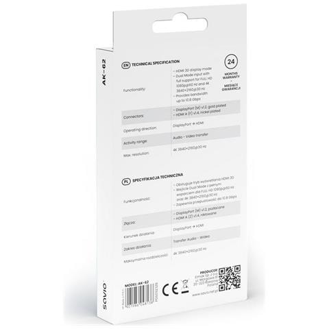 Cavo e Adattatore AK-62 DisplayPort HDMI 0,2 Metri Maschio - Foto 6