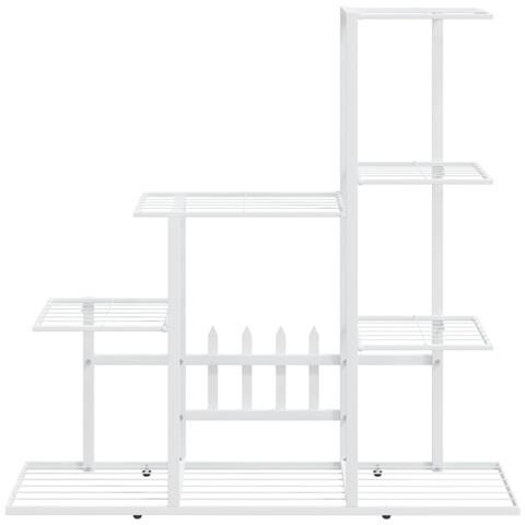Portapiante 94,5x25x88 Cm Bianco In Metallo - Foto 3