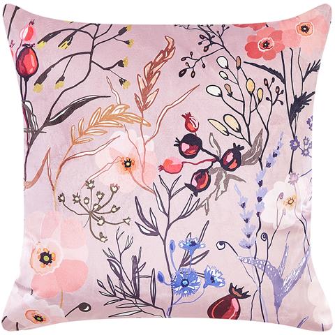 Set Di 2 Cuscini Anemones Velluto 45 X 45 Cm Floreale Rosa Pastello - Foto 7