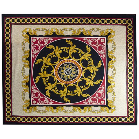 Telo Mare Spiaggia Grande Antisabbia Parasole Modello Batik Barocco Telo Mare Rosso D4 - Foto 1