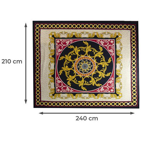 Telo Mare Spiaggia Grande Antisabbia Parasole Modello Batik Barocco Telo Mare Rosso D4 - Foto 5