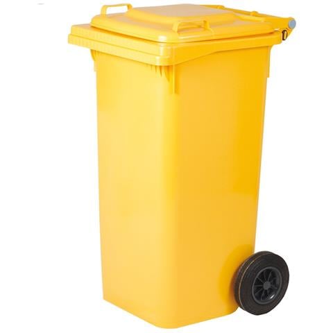 Bidone Per Raccolta Differenziata Con Ruote 120lt Ics - Yellow - Foto 1