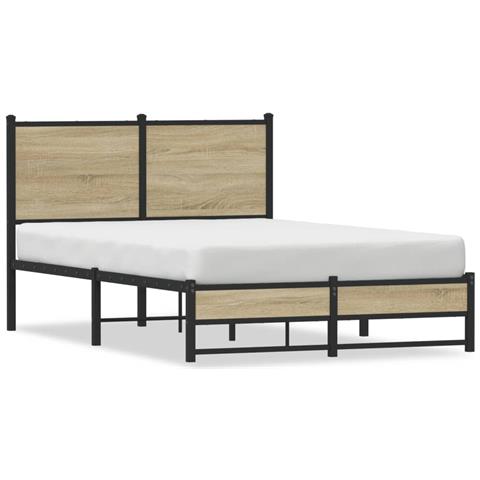 Giroletto senza Materaso in Metallo Rovere Sonoma 120x190 cm - Foto 1