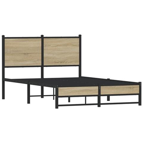 Giroletto senza Materaso in Metallo Rovere Sonoma 120x190 cm - Foto 10