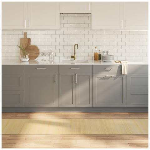 Tappeto Rettangolare Natura Chiaro 60x500 Cm In Bambù - Foto 1