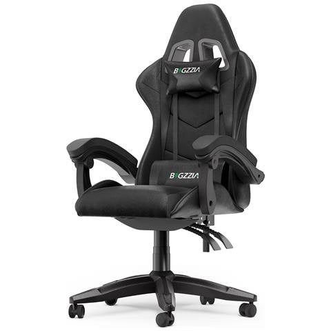Sedia Gaming, Sedia Da Gioco, Sedia Ufficio Ergonomica Con Schienale Regolabile, Poggiatesta E Supporto Lombare, Noir - Foto 1