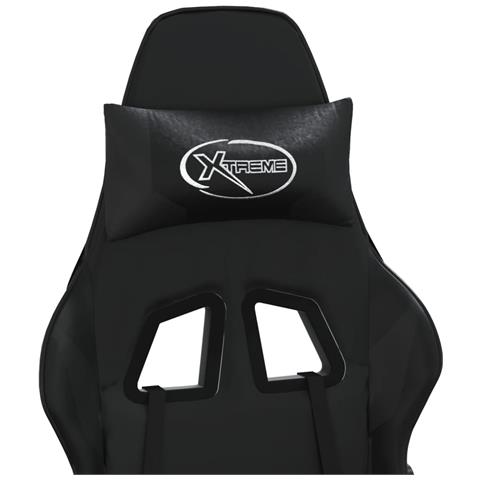 Sedia da Gaming Massaggiante Nera in Similpelle - Foto 10