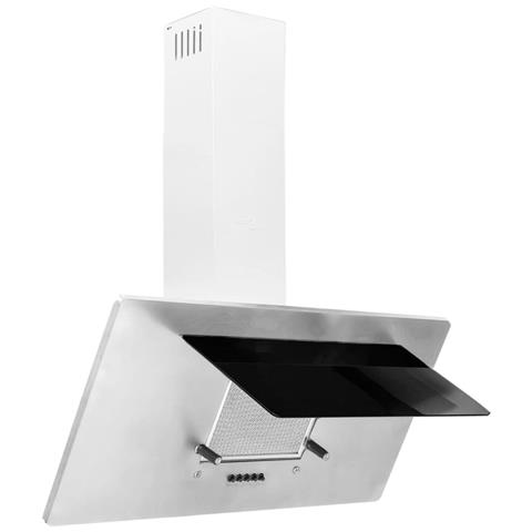 Cappa a Parete 90 cm in Acciaio Inox e Vetro Temperato Argento - Foto 10