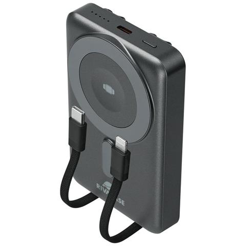 VA2608 batteria portatile Polimeri di litio (LiPo) 10000 mAh Carica wireless Nero, Grigio - Foto 2