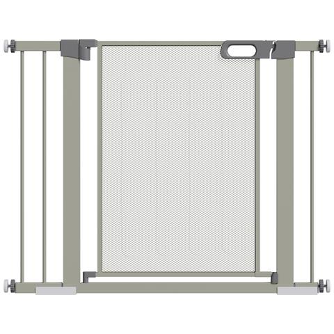 Cancellino per Cani Estensibile a Pressione con Chiusura Automatica, 75-103x76 cm, Grigio - Foto 1