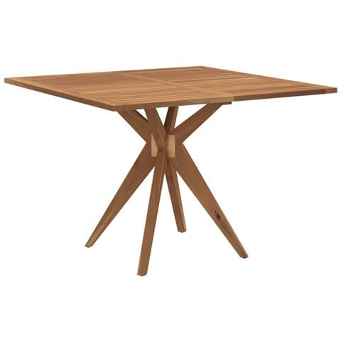 Tavolo Da Giardino Quadrato 110x110x75 Cm Legno Massello Acacia - Foto 2