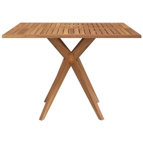 Tavolo Da Giardino Quadrato 110x110x75 Cm Legno Massello Acacia - Foto 3