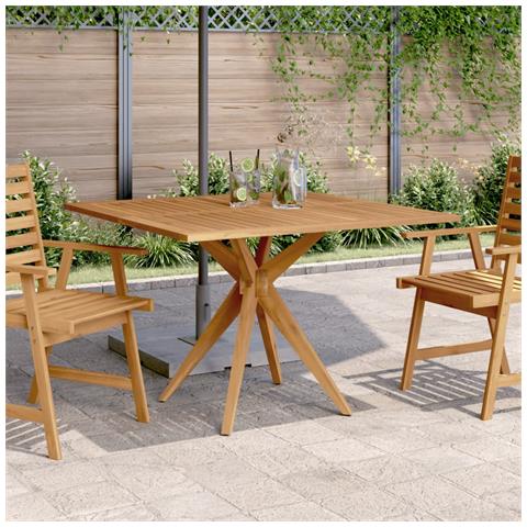 Tavolo Da Giardino Quadrato 110x110x75 Cm Legno Massello Acacia - Foto 1