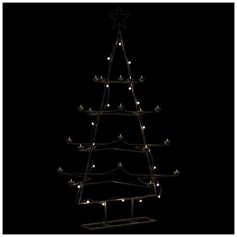 Albero Di Natale Decorativo In Metallo Nero 140 Cm - Foto 1