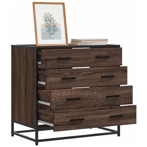 Cassettiera Rovere Marrone 70x41x70 Cm In Legno Multistrato - Foto 1