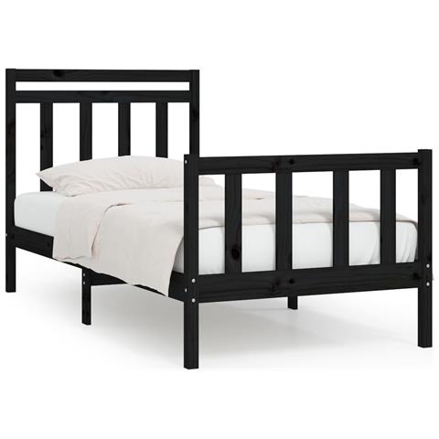 Giroletto Nero In Legno Massello Di Pino 100x200 Cm - Foto 1